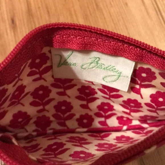 Vera Bradley keyring ID wallet pink and white retired piece - Picture 4 of 4